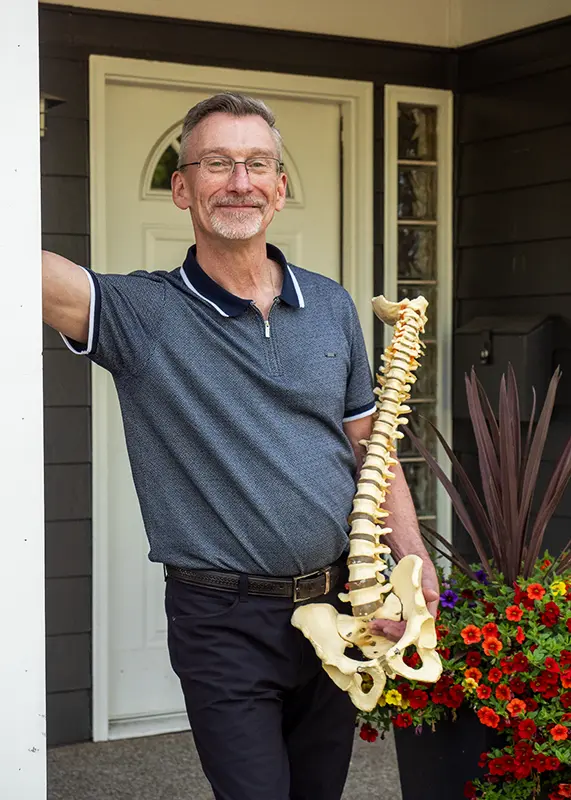 BeWell Chiropractic Dr. Crokin with Spine Office Porch