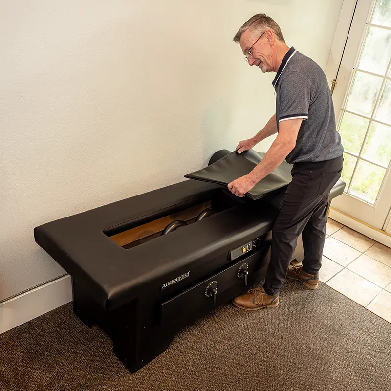BeWell Chiropractic Roller Table Therapy Setup