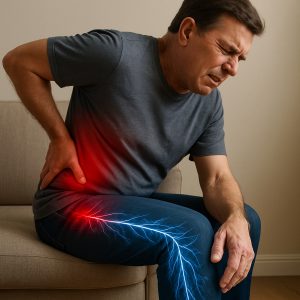 Man with sciatica pain